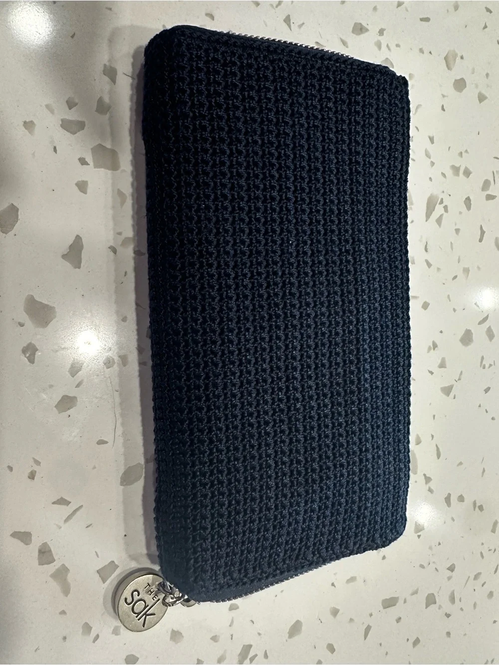 The Sak Navy Woven Zip Pouch
